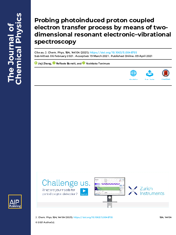(PDF) Probing photoinduced proton coupled electron transfer process by ...