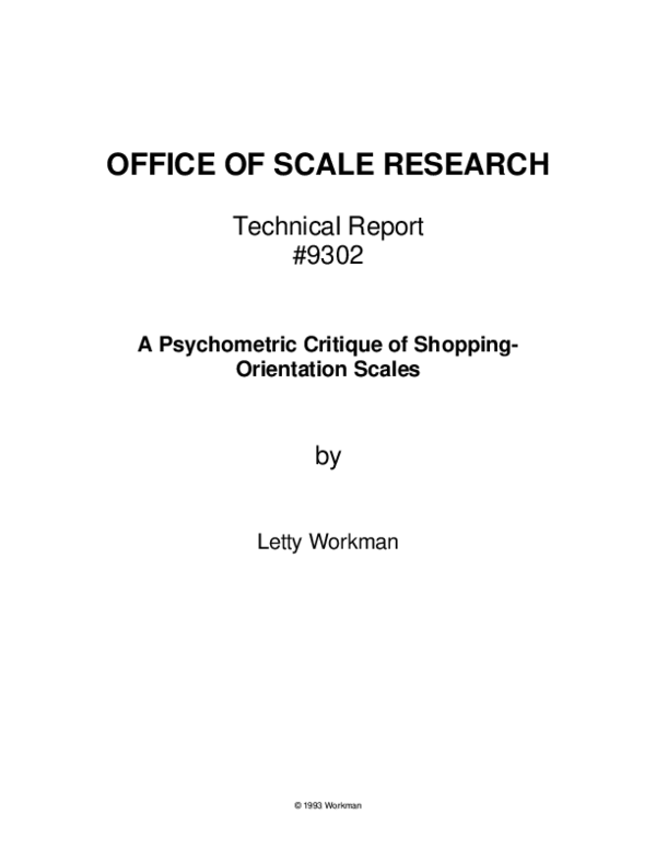 (PDF) Office of Scale Research