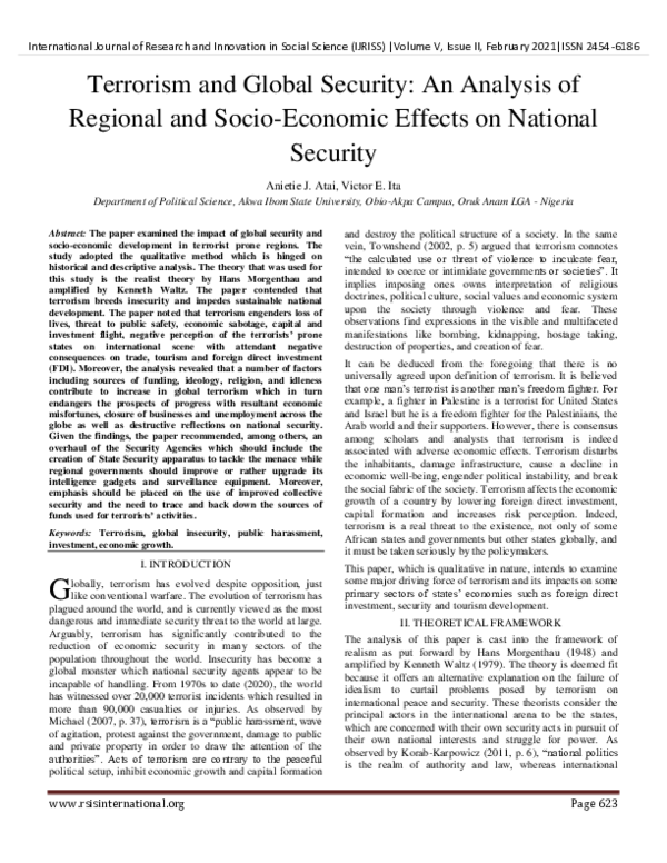 (PDF) Terrorism and Global Security: An Analysis of Regional and Socio ...