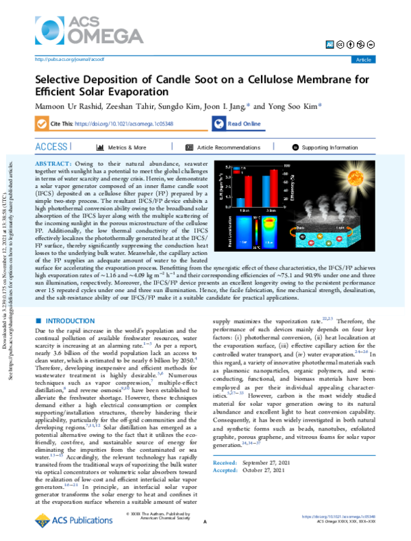 (PDF) Selective Deposition of Candle Soot on a Cellulose Membrane for ...