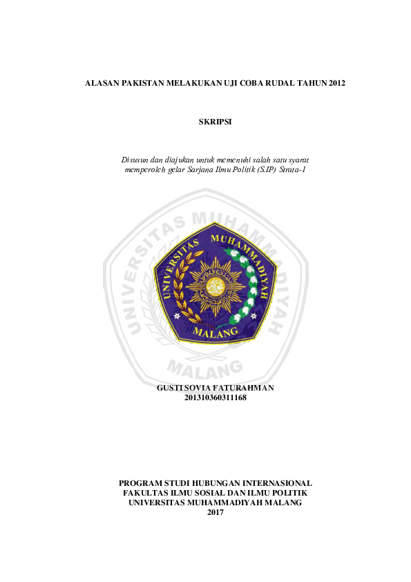 Alasan Pakistan Melakukan Uji Coba Rudal Tahun 2012