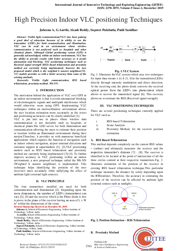 (PDF) High Precision Indoor VLC positioning Techniques