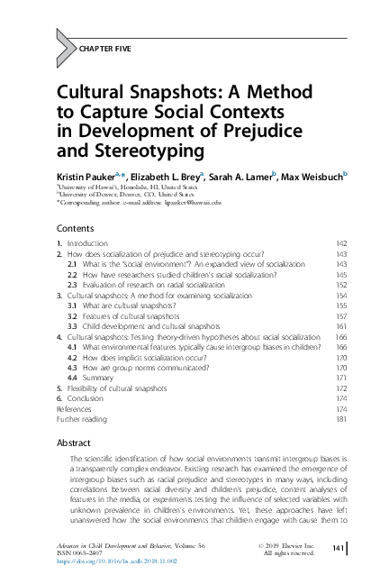 (PDF) Cultural Snapshots: A Method to Capture Social Contexts in ...