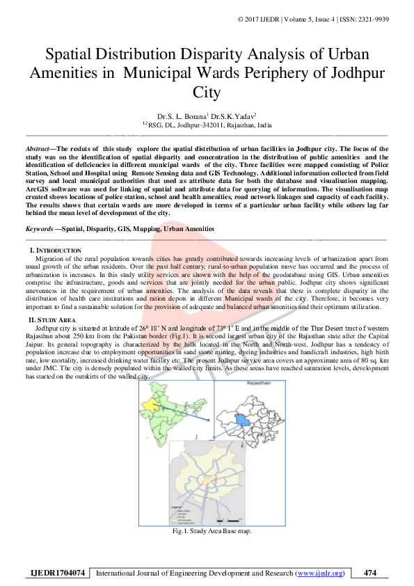 (PDF) Spatial Distribution Disparity Analysis of Urban Amenities in ...