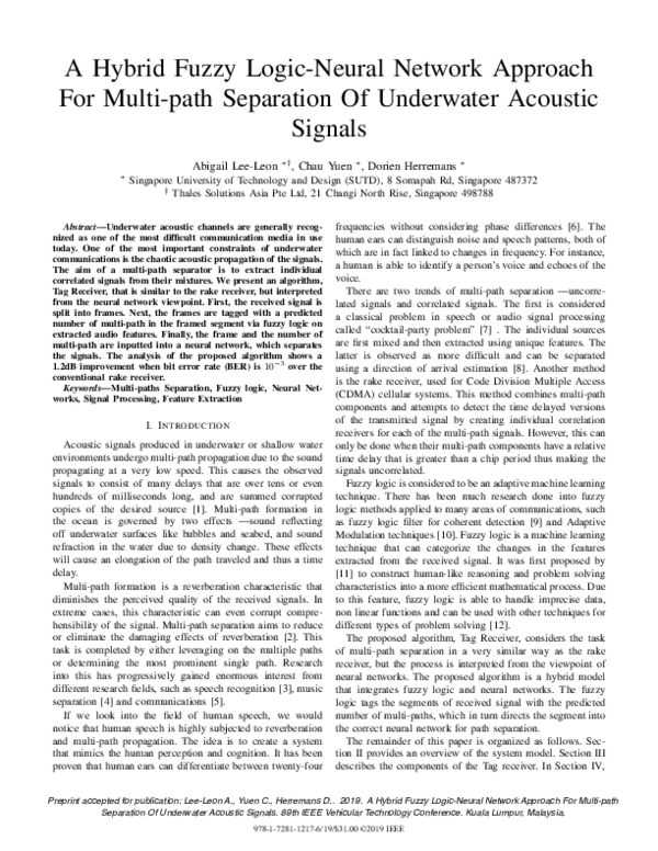 (PDF) A Hybrid Fuzzy Logic-Neural Network Approach for Multi-Path ...