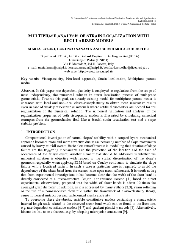 (PDF) Multiphase analysis of strain localization with regularized models