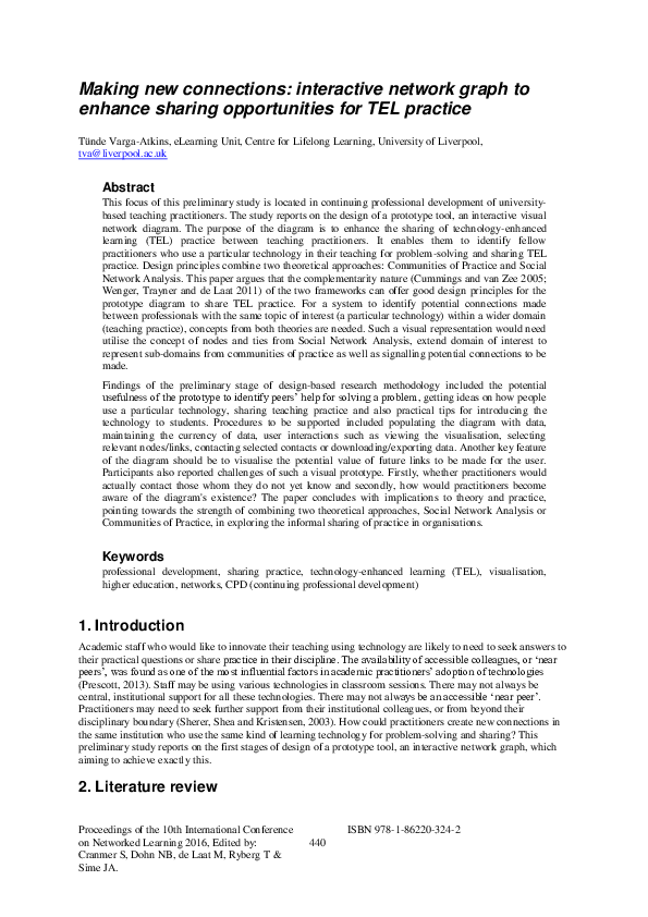 (PDF) Making new connections : interactive network graph to enhance ...