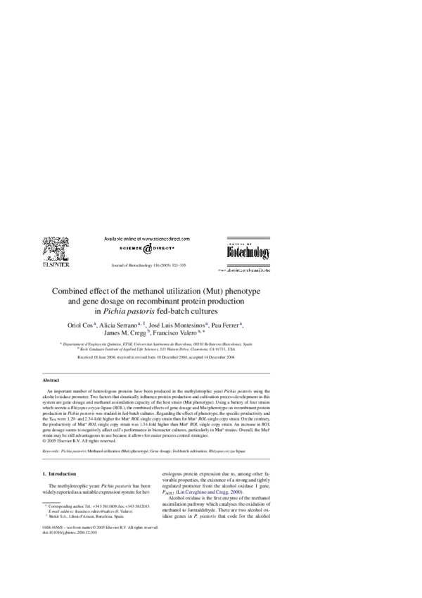 (PDF) A simple fermentation strategy for highlevel production of