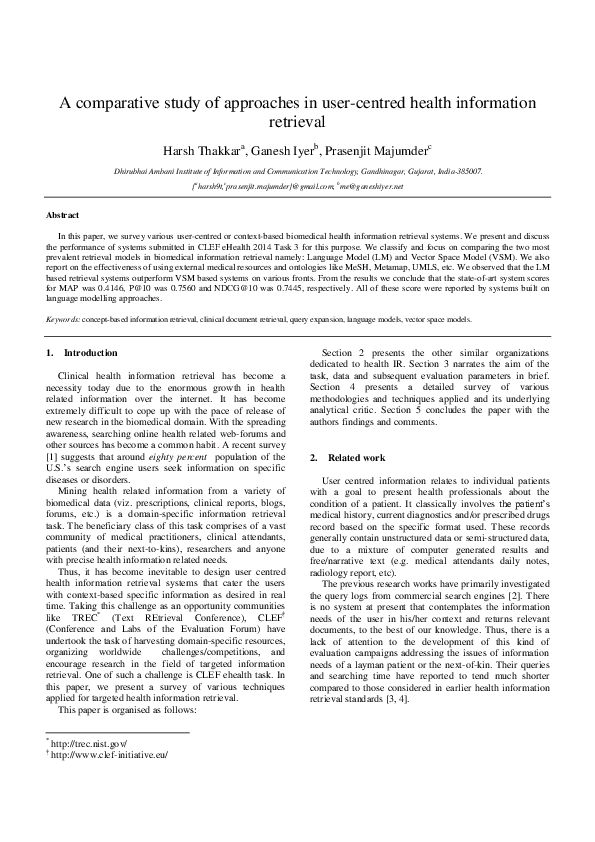 (PDF) A comparative study of approaches in user-centered health ...