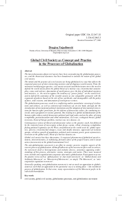 (PDF) Global Civil Society as Concept and Practice in the Processes of ...