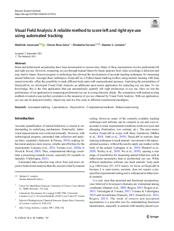 (PDF) Visual Field Analysis: A reliable method to score left and right ...