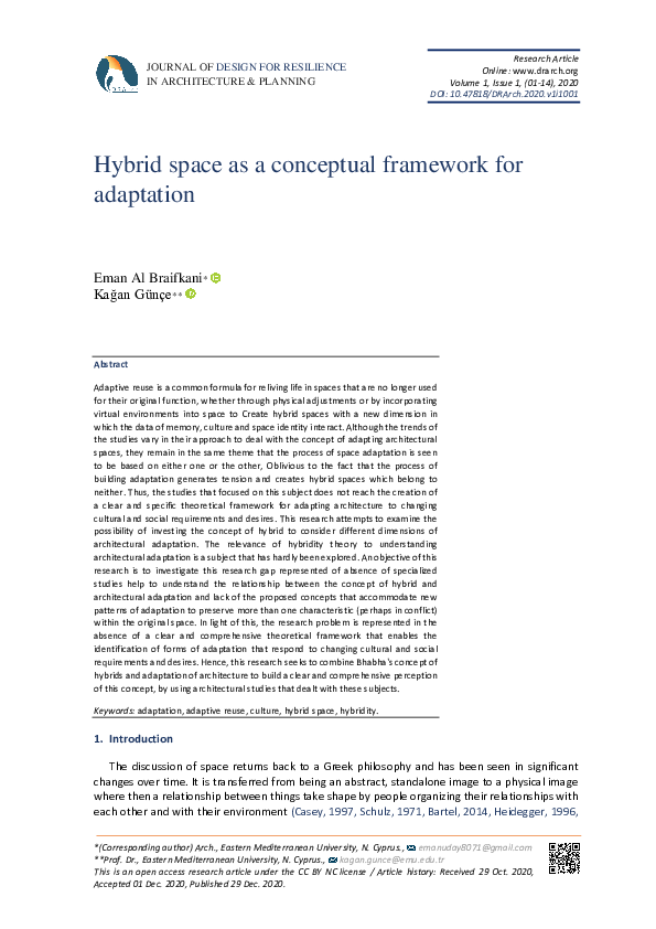 (PDF) Hybrid space as a conceptual framework for adaptation