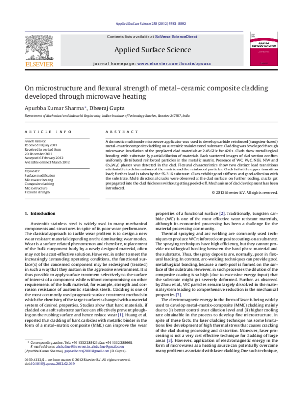 (PDF) On microstructure and flexural strength of metal–ceramic ...