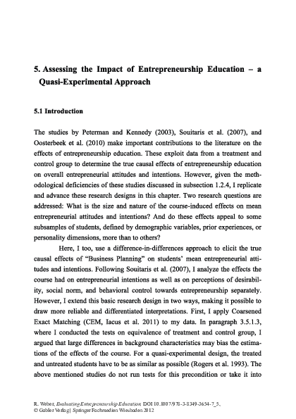 (PDF) Assessing the impact of entrepreneurship education programmes: a ...