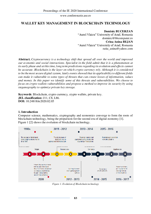 (PDF) Wallet Key Management in Blockchain Technology