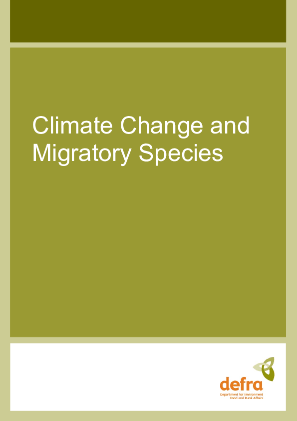 (PDF) Climate Change and Migratory Species
