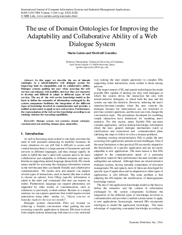 (PDF) The use of Domain Ontologies for Improving the Adaptability and ...