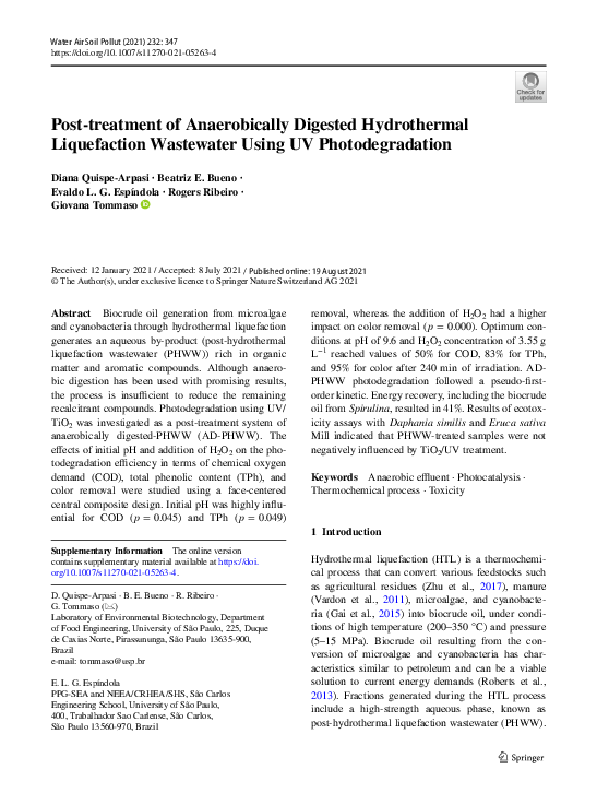 (PDF) UV-Driven Photodegradation of AD-PHWW
