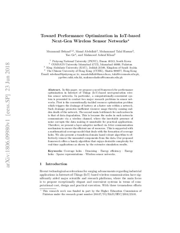 (PDF) Toward Performance Optimization in IoT-based Next-Gen Wireless ...