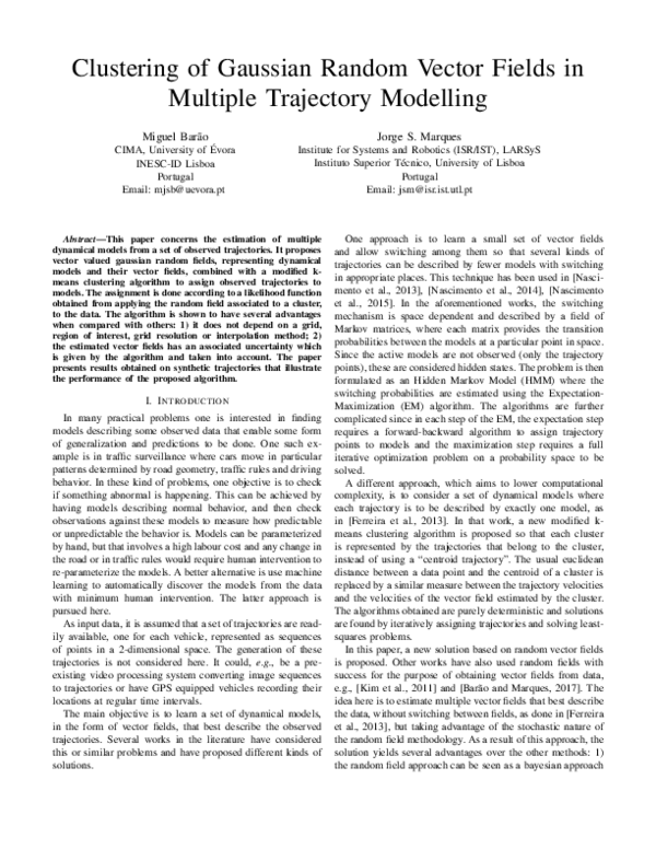 (PDF) Clustering of Gaussian Random Vector Fields in Multiple ...