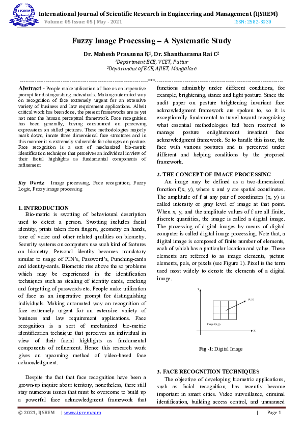 (PDF) Fuzzy Image Processing – A Systematic Study