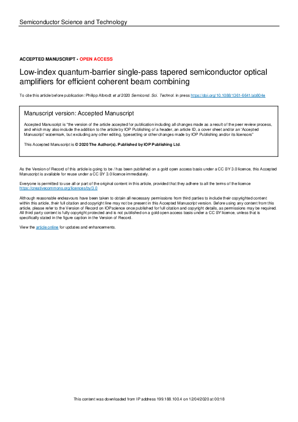 (PDF) Lowindex quantumbarrier singlepass tapered semiconductor