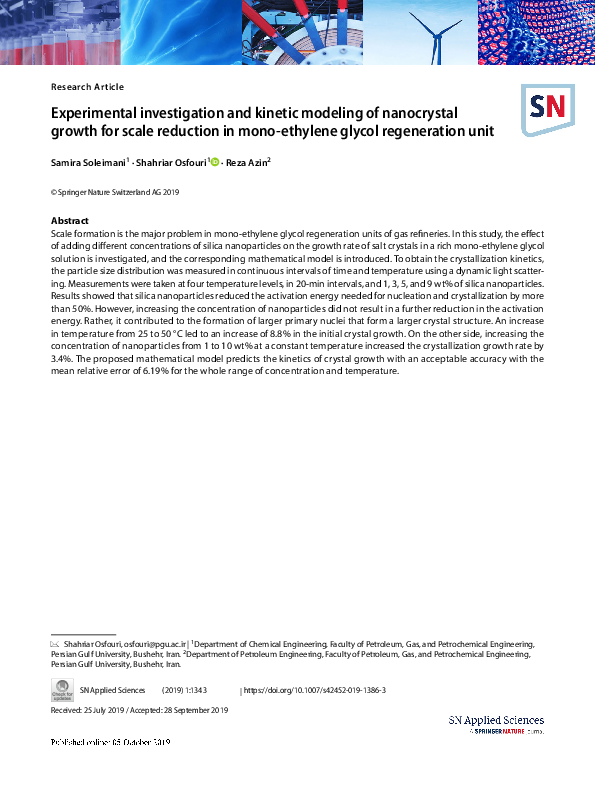 (PDF) Experimental investigation and kinetic modeling of nanocrystal ...