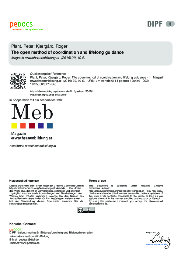 (PDF) The open method of coordination and lifelong guidance