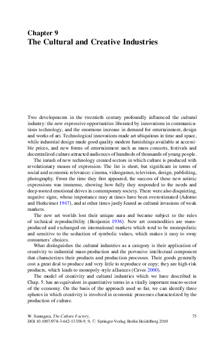 (PDF) The Cultural and Creative Industries