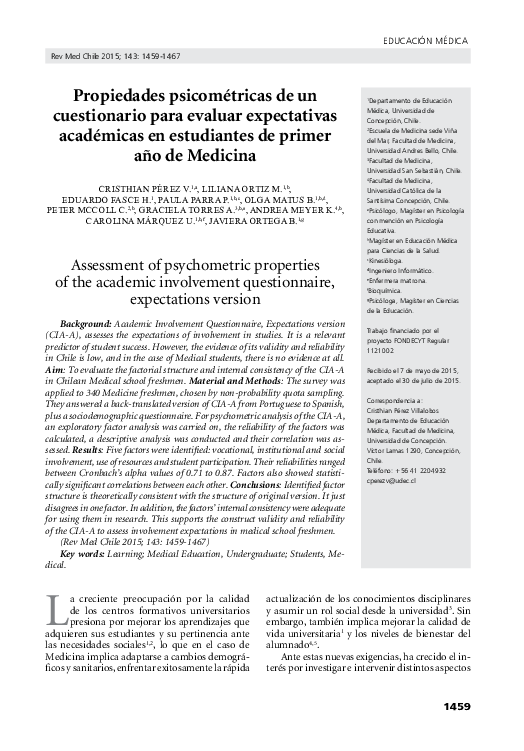 (PDF) [Assessment of psychometric properties of the academic ...
