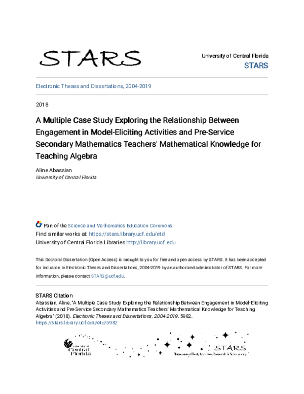 (PDF) A Multiple Case Study Exploring the Relationship Between ...