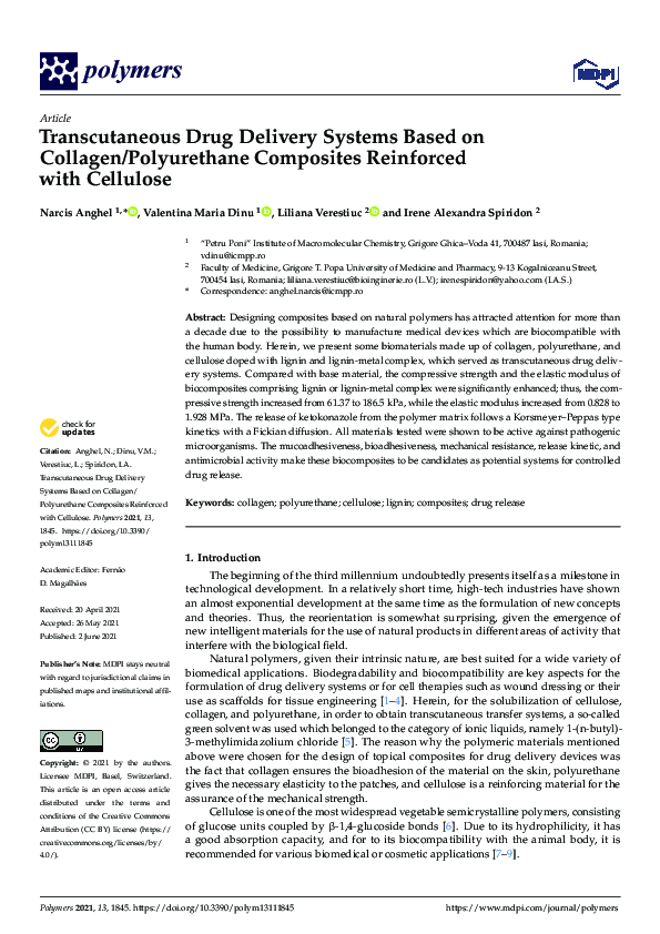 (PDF) Transcutaneous Drug Delivery Systems Based on Collagen ...
