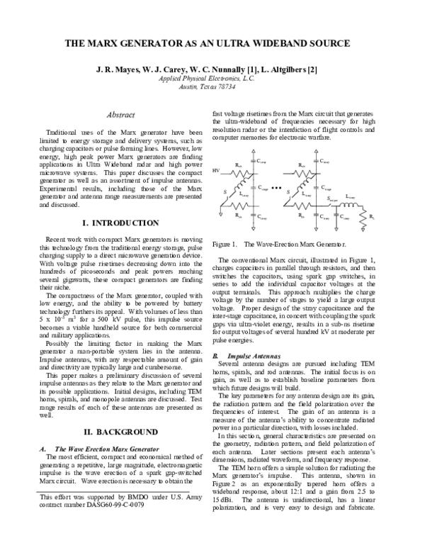 (PDF) The Marx generator as an ultra wideband source