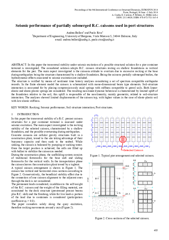 (PDF) Seismic performance of partially submerged RC caissons used in ...