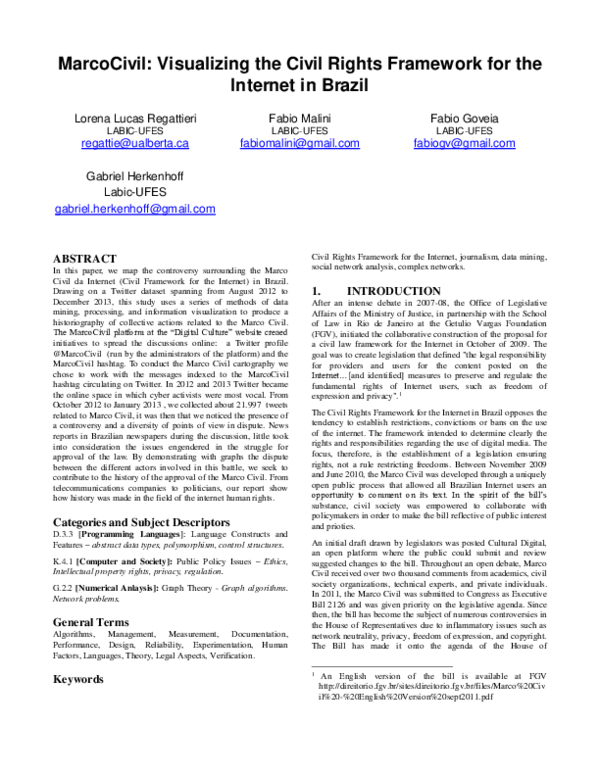 (PDF) MarcoCivil: Visualizing the Civil Rights Framework for the ...