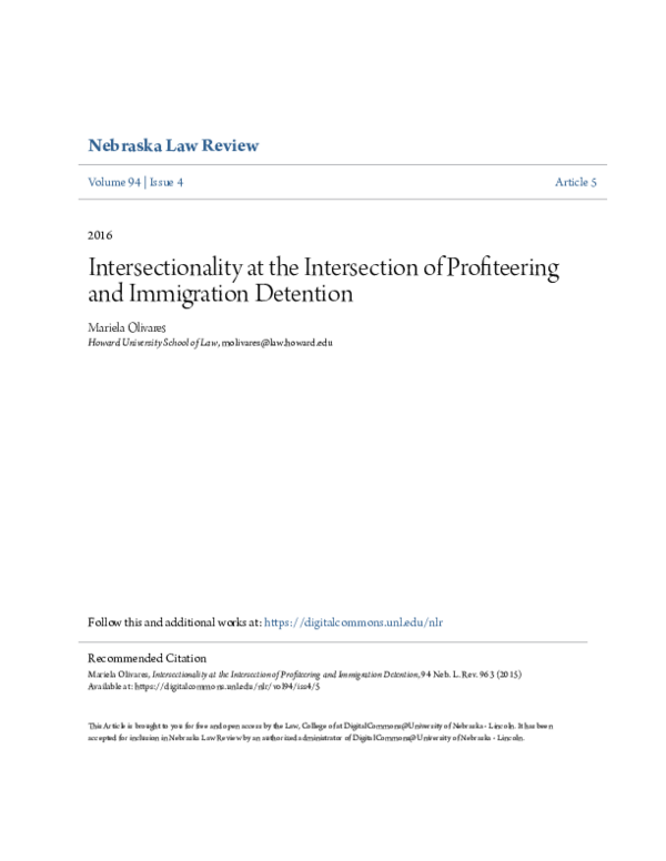 (PDF) Intersectionality at the Intersection of Profiteering ...