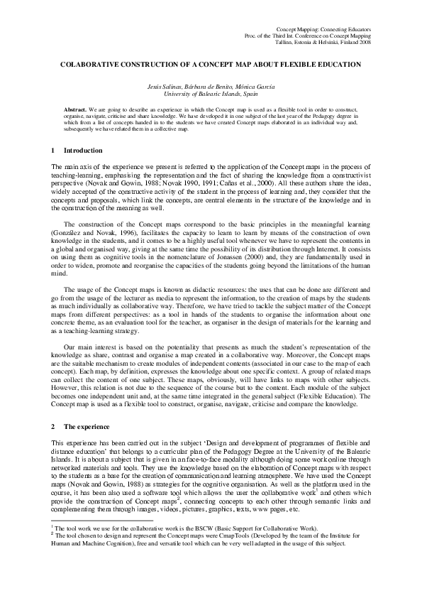 (PDF) Collaborative Construction of a Concept Map about Flexible Education