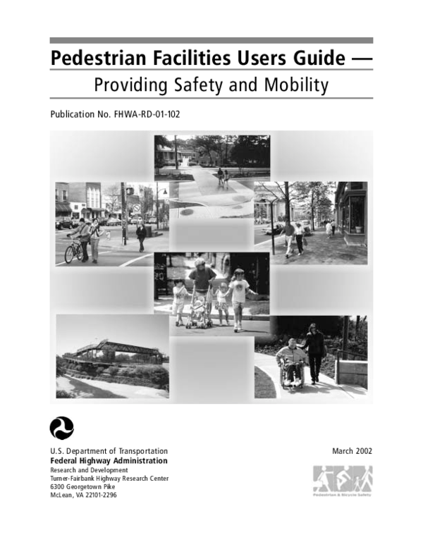 (PDF) Pedestrian Facilities Users Guide. Providing Safety and Mobility
