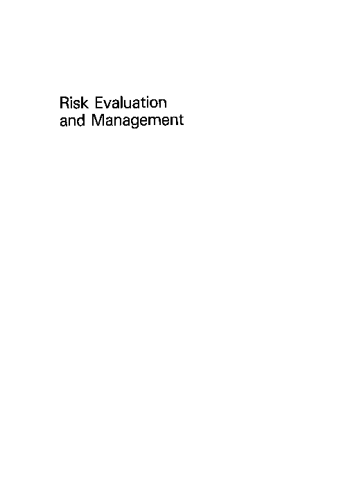 (PDF) Risk evaluation and management