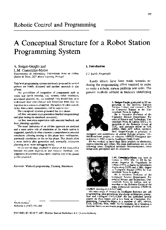 (PDF) A conceptual structure for a robot station programming system