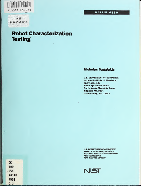 (PDF) Robot characterization testing