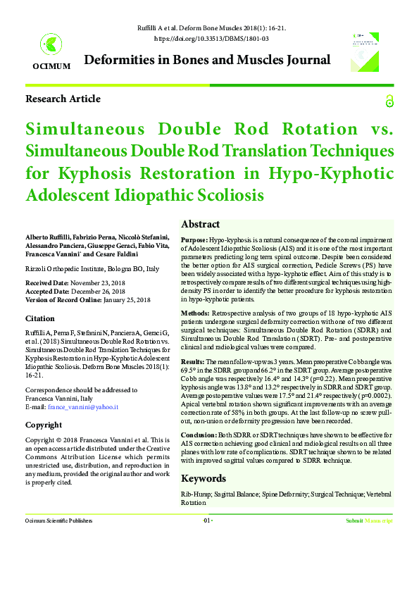 (PDF) Simultaneous Double Rod Rotation Vs Simultaneous Double Rod ...