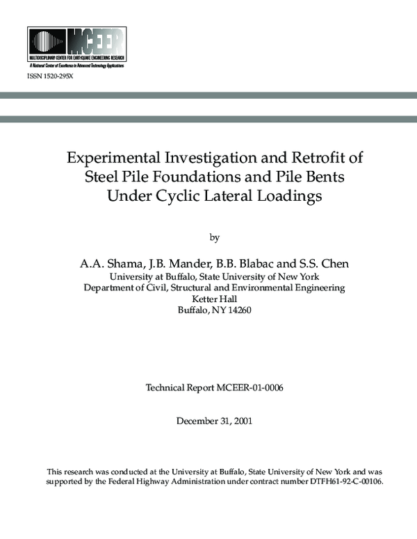 (PDF) Experimental Investigation and Retrofit of Steel Pile Foundations ...