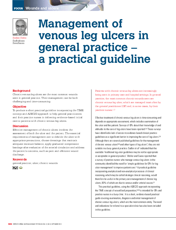 (PDF) Management of venous leg ulcers in general practice - a practical ...