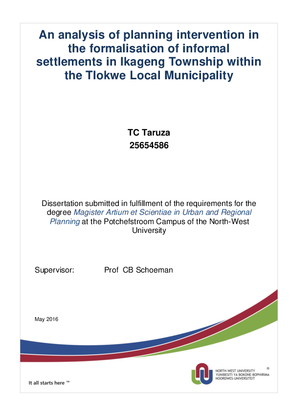(PDF) An analysis of planning intervention in the formalisation of