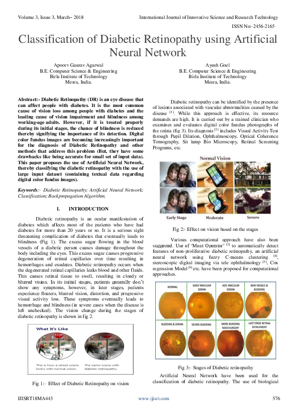 (PDF) Classification of diabetic retinopathy using artificial neural ...