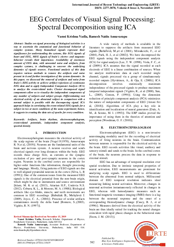 (PDF) EEG Correlates of Visual Signal Processing: Spectral Analysis ...
