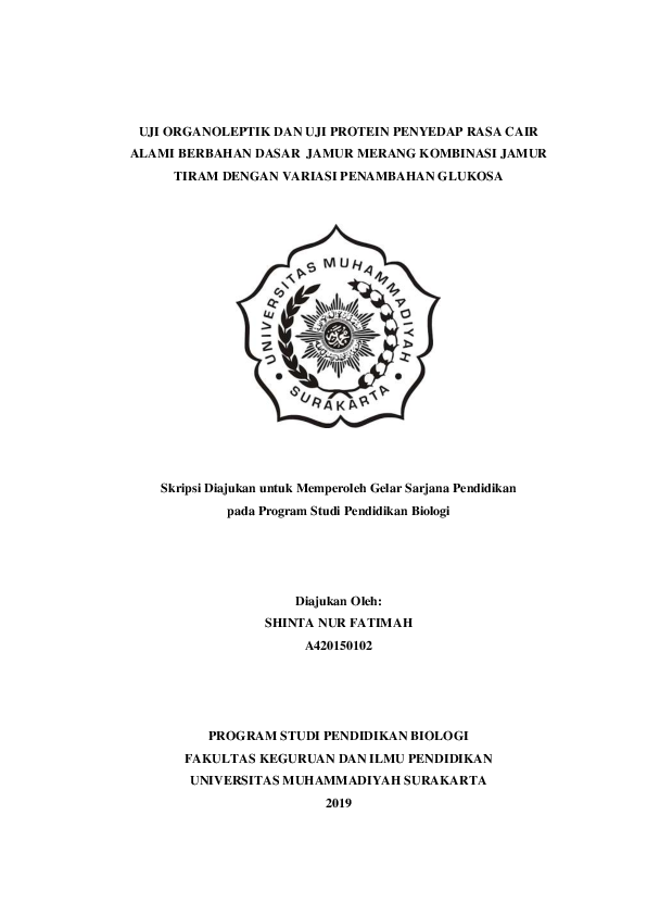 (PDF) Uji Organoleptik Dan Uji Protein Penyedap Rasa Cair Alami