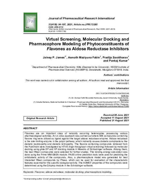 (PDF) Virtual Screening, Molecular Docking and Pharmacophore Modeling ...