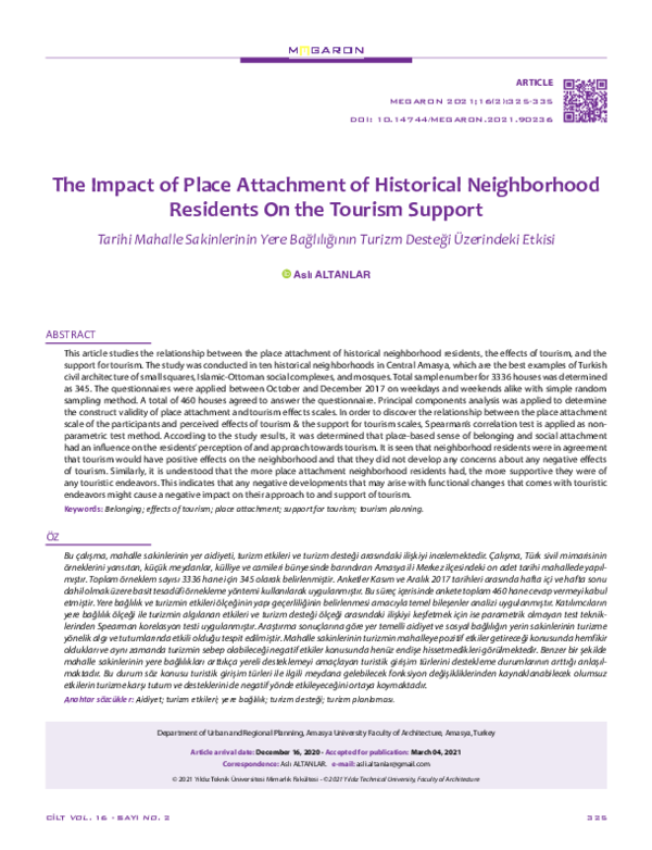 (PDF) The impact of place attachment of historical neighborhood ...